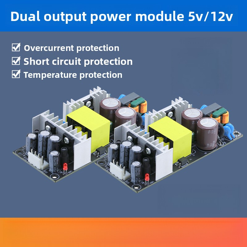 Smps Power Supply - Module d'alimentation à double sortie 5V3A/12V3A,