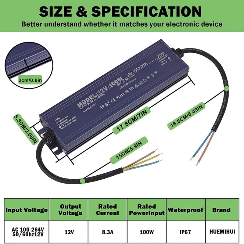 ● Alimentation LED 12V IP67 ét - Power Supply 12V avis et prix